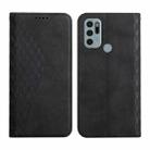 For Motorola Moto G60S Skin Feel Magnetic Leather Phone Case(Black) - 1