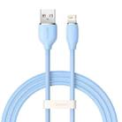 Baseus CAGD000003 Jelly Series 2.4A USB to 8 Pin Liquid Silicone Fast Charging Data Cable, Cable Length:1.2m(Blue) - 1