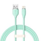 Baseus CAGD000006 Jelly Series 2.4A USB to 8 Pin Liquid Silicone Fast Charging Data Cable, Cable Length:1.2m(Green) - 1