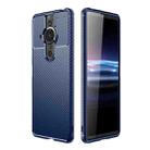 For Sony Xperia Pro-I Carbon Fiber Texture TPU Phone Case(Blue) - 1