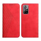 For Xiaomi Redmi Note 11 5G Skin Feel Magnetic Leather Phone Case(Red) - 1