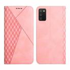 For Samsung Galaxy A03s 164mm Skin Feel Magnetic Leather Phone Case(Rose Gold) - 1