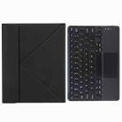 H-109C Touch Bluetooth Keyboard Leather Case with Rear Three-fold Holder For iPad Pro 11 inch 2021 & 2020 & 2018 / Air 2020 10.9(Black) - 1