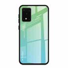 For Galaxy S20 Ultra Gradient Color Glass Case(Sky Blue) - 1