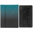 H-102 Bluetooth Keyboard Leather Case with Rear Three-fold Holder For iPad 10.2 2020 & 2019 / Pro 10.5 inch(Dark Night Green) - 1