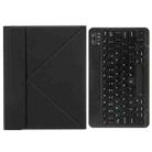 H-102 Bluetooth Keyboard Leather Case with Rear Three-fold Holder For iPad 10.2 2020 & 2019 / Pro 10.5 inch(Black) - 1