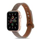 Double Rivets Leather Watch Band for Apple Watch Series 8&7 41mm / SE 2&6&SE&5&4 40mm / 3&2&1 38mm(Light Brown) - 1