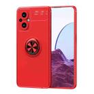 For OnePlus Nord N20 5G Metal Ring Holder 360 Degree Rotating TPU Phone Case(Red) - 1