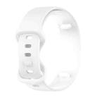 For Amazon Halo 1st Generation Butterfly Buckle Solid Color Silicone Watch Band(White) - 1