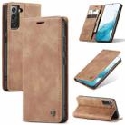 For Samsung Galaxy S22+ CaseMe 013 Multifunctional Horizontal Flip Leather Phone Case(Brown) - 1