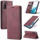 For Samsung Galaxy S22+ CaseMe 013 Multifunctional Horizontal Flip Leather Phone Case(Wine Red) - 1