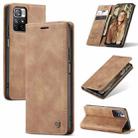 For Xiaomi Redmi Note 11 5G(China)/ Poco M4 Pro 5G(Overseas Version) / Redmi Note 11T 5G (India)  CaseMe 013 Multifunctional Horizontal Flip Leather Phone Case(Brown) - 1