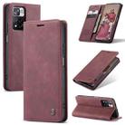 For Xiaomi Redmi Note 11 Pro Global/Redmi Note 11 Pro 5G Global CaseMe 013 Multifunctional Horizontal Flip Leather Phone Case(Wine Red) - 1