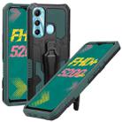 For Infinix Hot 11 Armor Warrior Shockproof PC + TPU Phone Case(Green) - 1