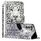 For Samsung Galaxy S22 5G 3D Pattern Horizontal Flip PU Leather Phone Case(Leopard) - 1