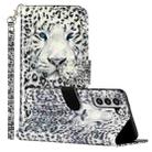 For Samsung Galaxy S22+ 5G 3D Pattern Horizontal Flip PU Leather Phone Case(Leopard) - 1