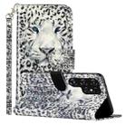 For Samsung Galaxy S22 Ultra 5G 3D Pattern Horizontal Flip PU Leather Phone Case(Leopard) - 1