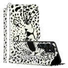 For Samsung Galaxy S22 Ultra 5G 3D Pattern Horizontal Flip PU Leather Phone Case(Yellow Leopard) - 1