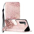 For Samsung Galaxy S22 5G Colored Drawing Marble Pattern PU Leather Phone Case(Rose Gold) - 1