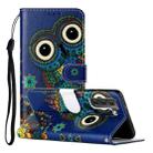 For Samsung Galaxy S22+ 5G Oil Embossed Pattern PU Leather Phone Case(Blue Owl) - 1