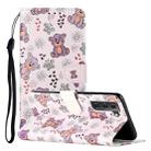 For Samsung Galaxy S22+ 5G Oil Embossed Pattern PU Leather Phone Case(Little Bear) - 1