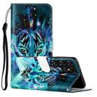 For Samsung Galaxy S22 Ultra 5G Oil Embossed Pattern PU Leather Phone Case(Tiger) - 1