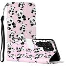 For Samsung Galaxy S22 Ultra 5G Oil Embossed Pattern PU Leather Phone Case(Pandas) - 1