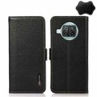 For Xiaomi Mi 10T Lite 5G KHAZNEH Side-Magnetic Litchi Genuine Leather RFID Phone Case(Black) - 1