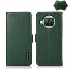 For Xiaomi Mi 10T Lite 5G KHAZNEH Side-Magnetic Litchi Genuine Leather RFID Phone Case(Green) - 1