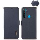 For Xiaomi Redmi Note 8 2021 KHAZNEH Side-Magnetic Litchi Genuine Leather RFID Phone Case(Blue) - 1