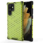 For Samsung Galaxy S22 Ultra 5G Honeycomb PC + TPU Phone Case(Green) - 1