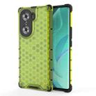 For Honor 60 Honeycomb PC + TPU Phone Case(Green) - 1