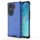 For Honor 60 Pro Honeycomb PC + TPU Phone Case(Blue) - 1