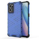 For OPPO Reno7 5G Honeycomb PC + TPU Phone Case(Blue) - 1