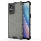 For OPPO Reno7 5G Honeycomb PC + TPU Phone Case(Black) - 1