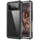For Google Pixel 6 Life Waterproof Dustproof Shockproof Transparent Acrylic Protective Phone Case(Black) - 1