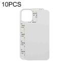 For iPhone 13 Pro 10 PCS 2D Blank Sublimation Phone Case (White) - 1