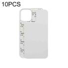 For iPhone 12 mini 10 PCS 2D Blank Sublimation Phone Case (White) - 1