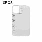 For iPhone 12 / 12 Pro 10 PCS 2D Blank Sublimation Phone Case(White) - 1