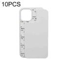 For iPhone 11 Pro Max 10 PCS 2D Blank Sublimation Phone Case (Transparent) - 1
