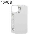 For iPhone X / XS 10 PCS 2D Blank Sublimation Phone Case(White) - 1