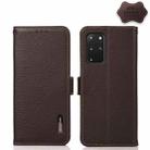 For Samsung Galaxy S20 Ultra KHAZNEH Side-Magnetic Litchi Genuine Leather RFID Phone Case(Brown) - 1