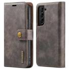 For Samsung Galaxy S22 5G DG.MING Crazy Horse Texture Detachable Magnetic Leather Phone Case(Grey) - 1