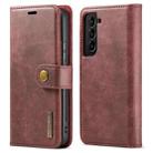 For Samsung Galaxy S22+ 5G DG.MING Crazy Horse Texture Detachable Magnetic Leather Phone Case(Red) - 1