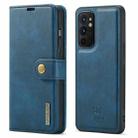 For OnePlus 9RT 5G DG.MING Crazy Horse Texture Detachable Magnetic Leather Phone Case(Blue) - 1