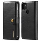 For Google Pixel 5a 5G DG.MING Crazy Horse Texture Detachable Magnetic Leather Phone Case(Black) - 1