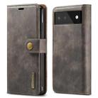 For Google Pixel 6 DG.MING Crazy Horse Texture Detachable Magnetic Leather Phone Case(Grey) - 1