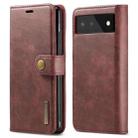 For Google Pixel 6 DG.MING Crazy Horse Texture Detachable Magnetic Leather Phone Case(Red) - 1