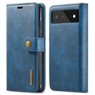 For Google Pixel 6 DG.MING Crazy Horse Texture Detachable Magnetic Leather Phone Case(Blue) - 1