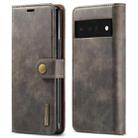 For Google Pixel 6 Pro DG.MING Crazy Horse Texture Detachable Magnetic Leather Phone Case(Grey) - 1